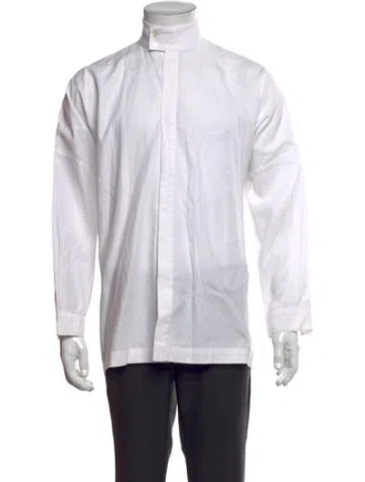 Pre-owned Eskandar Long Sleeve Shirt In White