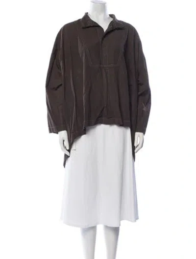Pre-owned Eskandar Long Sleeve Top In Brown
