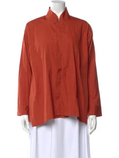 Pre-owned Eskandar Long Sleeve Top In Orange
