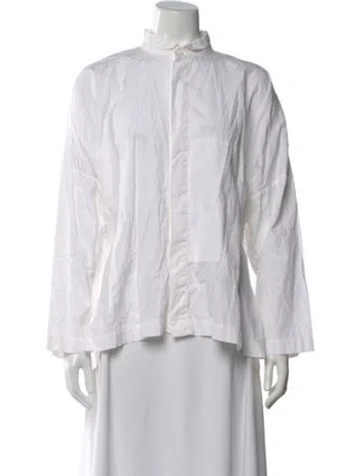 Pre-owned Eskandar Long Sleeve Top In White