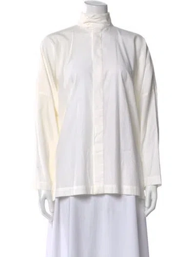 Pre-owned Eskandar Long Sleeve Top In White