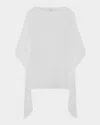 Eskandar Longer-back Scoop-neck Kaftan (mid Plus Length) In White