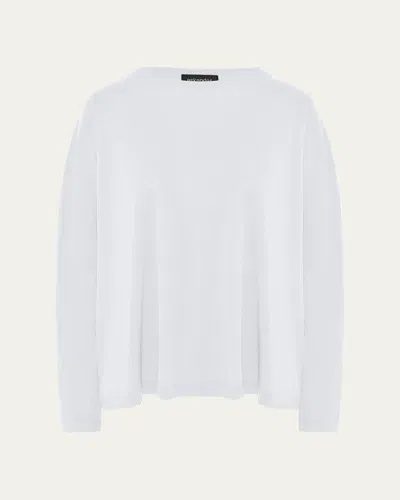Eskandar Long-sleeve Pima Cotton Top In White