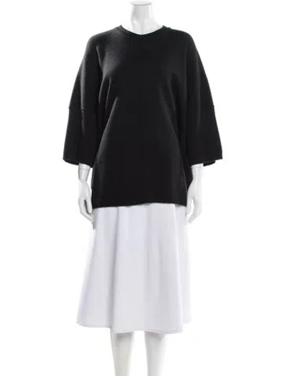 Pre-owned Eskandar Merino Wool Crew Neck Sweater In Gray