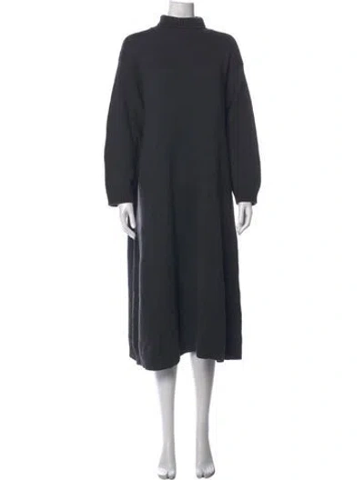 Pre-owned Eskandar Merino Wool Midi Length Dress In Grey