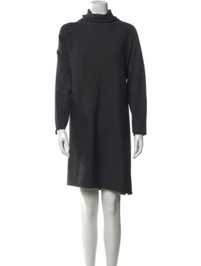 Pre-owned Eskandar Merino Wool Mini Dress In Gray