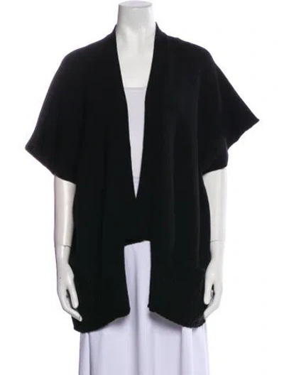 Pre-owned Eskandar Merino Wool Open Front Sweater W/ Tags In Black
