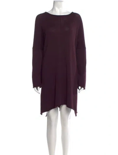 Pre-owned Eskandar Merino Wool Scoop Neck Sweater In Purple