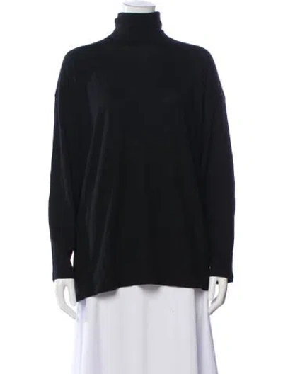 Pre-owned Eskandar Merino Wool Turtleneck Sweater In Black