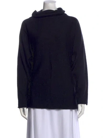Pre-owned Eskandar Merino Wool Turtleneck Sweater In Black