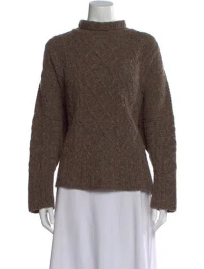 Pre-owned Eskandar Merino Wool Turtleneck Sweater In Brown