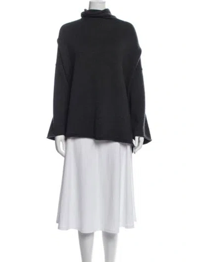 Pre-owned Eskandar Merino Wool Turtleneck Sweater In Gray
