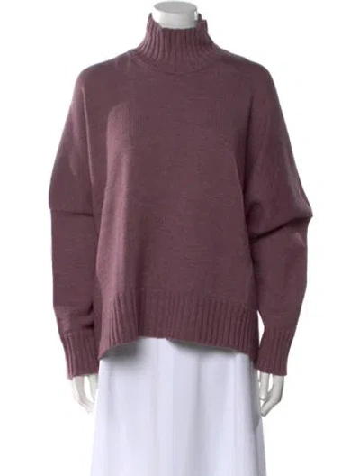 Pre-owned Eskandar Merino Wool Turtleneck Sweater In Purple