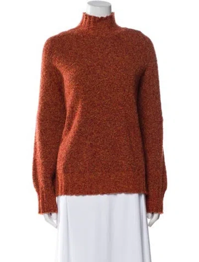 Pre-owned Eskandar Merino Wool Turtleneck Sweater W/ Tags In Orange