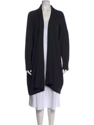 Pre-owned Eskandar Merino Wool V-neck Sweater In Blue