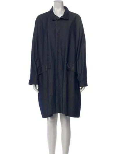 Pre-owned Eskandar Midi Length Dress In Blue