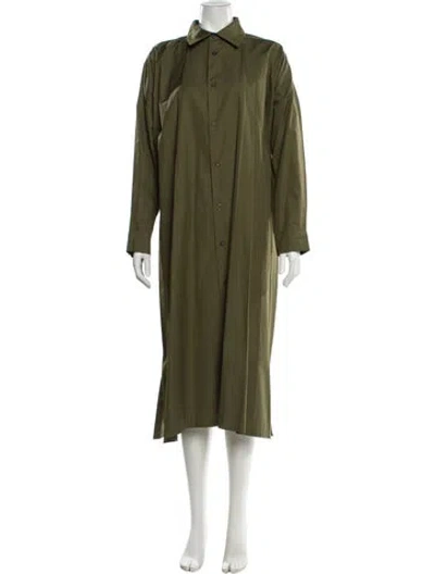 Pre-owned Eskandar Midi Length Dress In Green