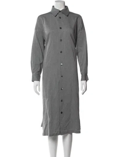 Pre-owned Eskandar Midi Length Dress W/ Tags In Gray