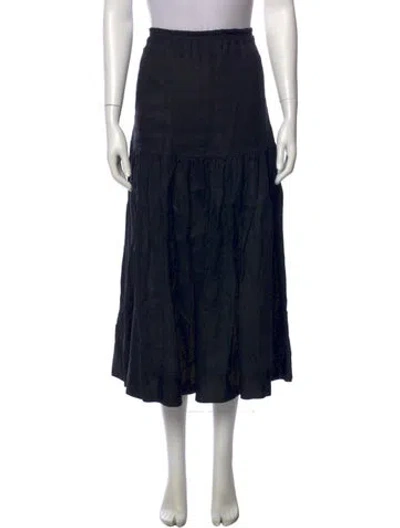 Pre-owned Eskandar Midi Length Skirt In Gray