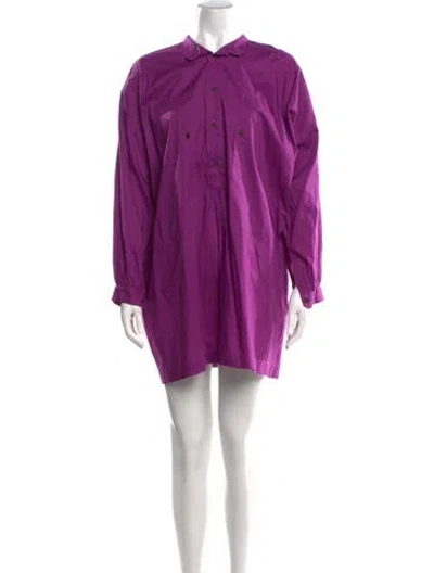 Pre-owned Eskandar Mini Dress In Purple