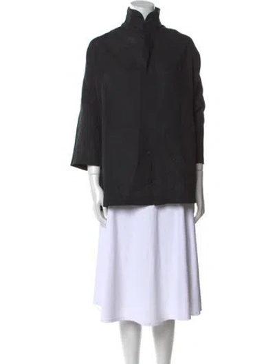 Pre-owned Eskandar Mock Neck Long Sleeve Tunic In Black
