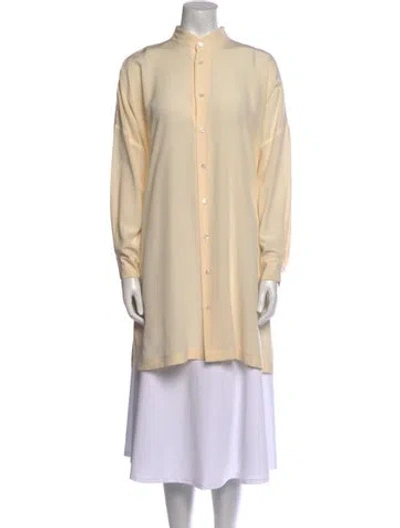 Pre-owned Eskandar Mock Neck Long Sleeve Tunic In Neutral