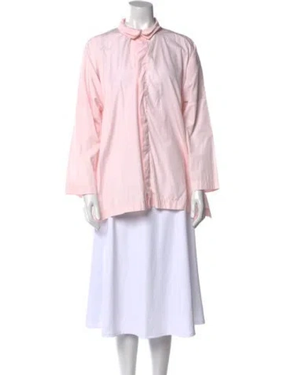 Pre-owned Eskandar Mock Neck Long Sleeve Tunic In Pink