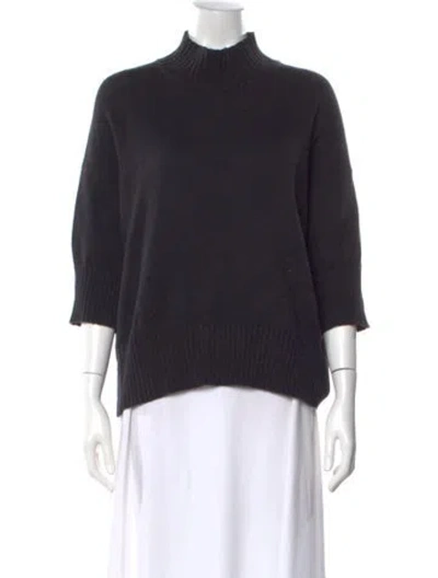 Pre-owned Eskandar Mock Neck Sweater In Black