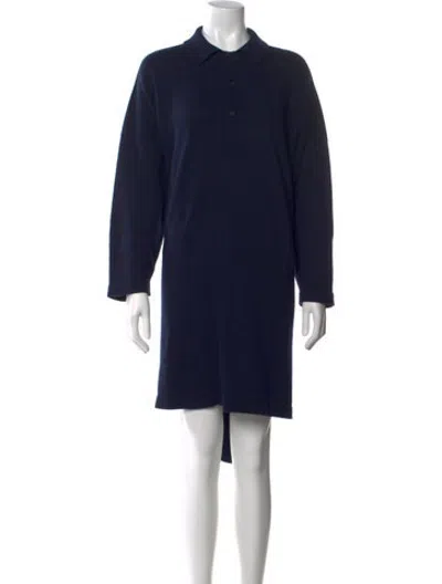 Pre-owned Eskandar Mock Neck Sweater In Blue