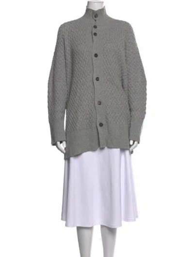 Pre-owned Eskandar Mock Neck Sweater In Gray