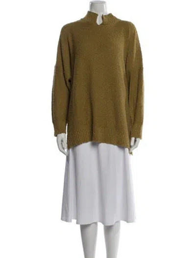 Pre-owned Eskandar Mock Neck Sweater In Green