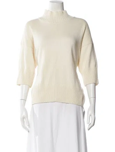 Pre-owned Eskandar Mock Neck Sweater In Neutral