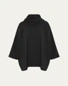 Eskandar Monks Cowl-neck Wool Pullover Top In Black