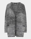 Eskandar Open Front Jacket (mid Plus Length) In Monochrome