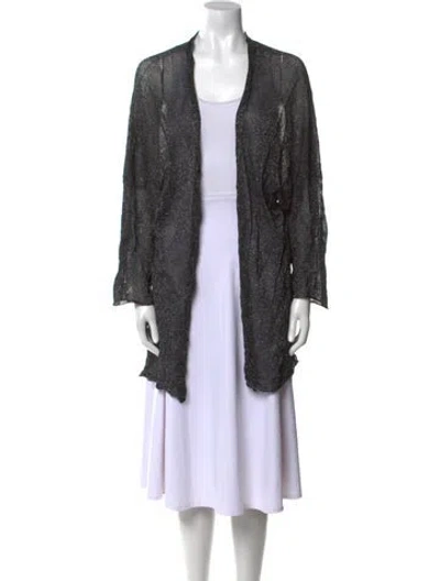 Pre-owned Eskandar Open Front Sweater In Black