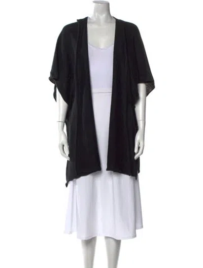 Pre-owned Eskandar Open Front Sweater In Black