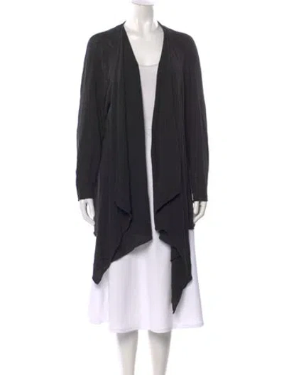 Pre-owned Eskandar Open Front Sweater In Black