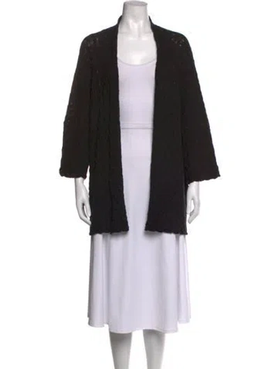 Pre-owned Eskandar Open Front Sweater In Black