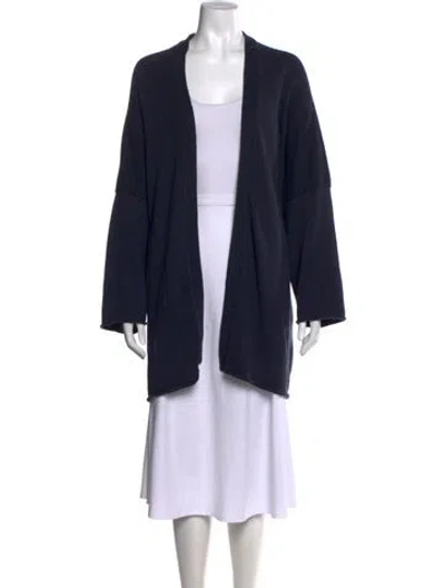 Pre-owned Eskandar Open Front Sweater In Blue