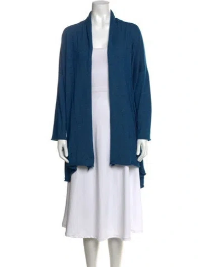 Pre-owned Eskandar Open Front Sweater In Blue