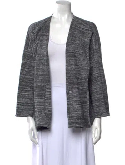 Pre-owned Eskandar Open Front Sweater In Gray