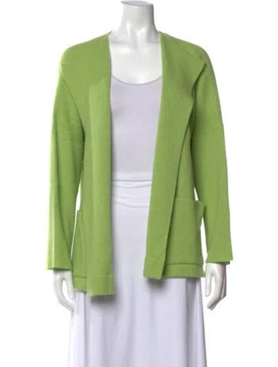 Pre-owned Eskandar Open Front Sweater In Green
