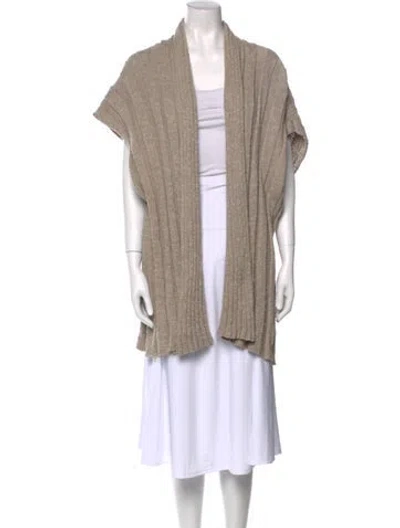 Pre-owned Eskandar Open Front Sweater In Neutral