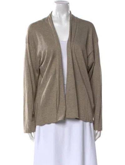 Pre-owned Eskandar Open Front Sweater In Neutral