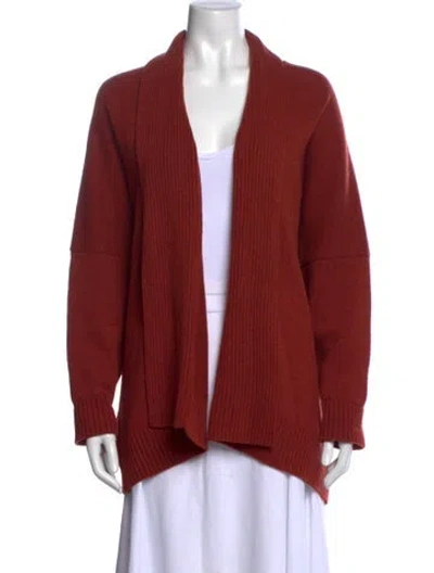 Pre-owned Eskandar Open Front Sweater In Orange