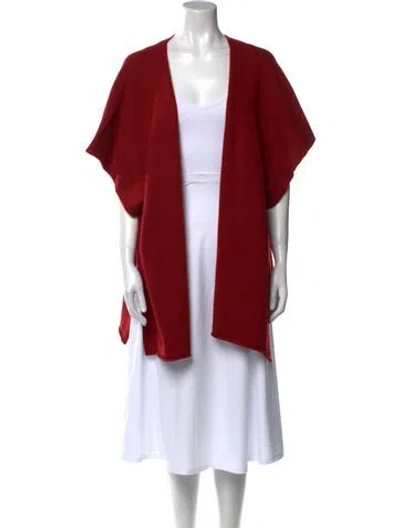 Pre-owned Eskandar Open Front Sweater In Red