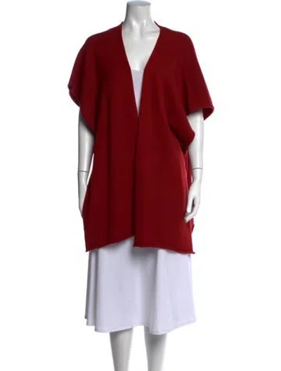 Pre-owned Eskandar Open Front Sweater In Red