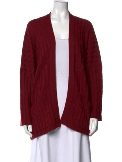 Pre-owned Eskandar Open Front Sweater In Red