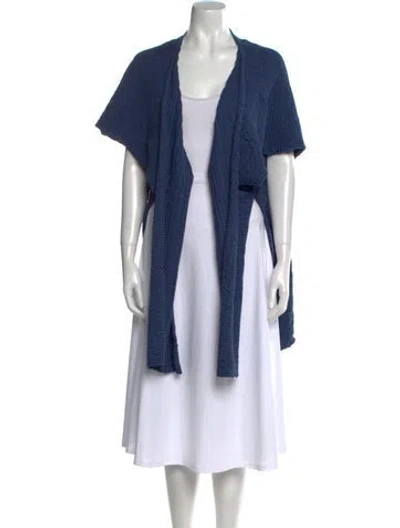 Pre-owned Eskandar Open Front Sweater W/ Tags In Blue