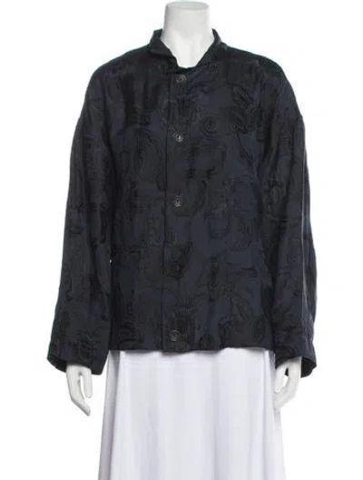 Pre-owned Eskandar Paisley Print Jacket In Black